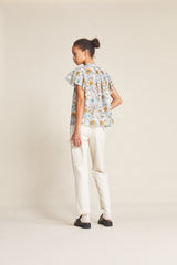 Carla Highneck Shirt Violet Tendril