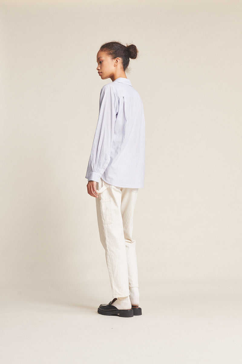 Grace Classic Shirt Navy Micro Stripe