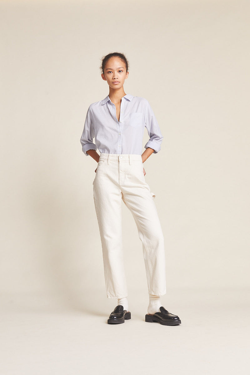 Grace Classic Shirt Navy Micro Stripe