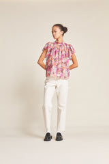 Carla Highneck Shirt Young Meadow