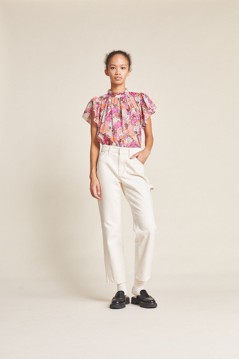 Carla Highneck Shirt Young Meadow