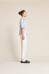 Gemma Blouse Navy Micro Stripe