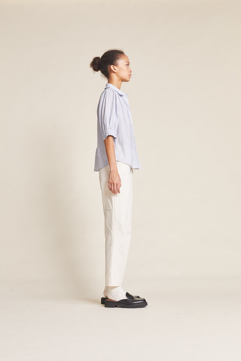 Gemma Blouse Navy Micro Stripe